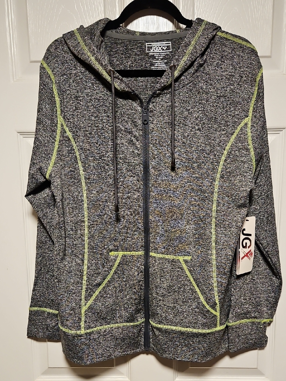 JGX Zip-Up Hoodie with Flat Stitching